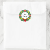 kerstklever ronde sticker (Tas)