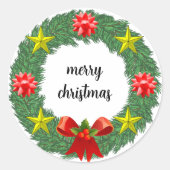 kerstklever ronde sticker (Voorkant)