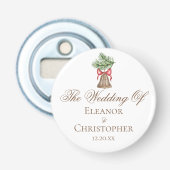 Kerstklok Aangepast Button Flesopener (Voorkant)