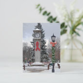Kerstklok Waterbury, Connecticut Feestdagenkaart (Staand voorkant)