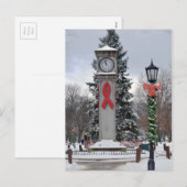 Kerstklok Waterbury, Connecticut Feestdagenkaart (Voorkant / Achterkant)