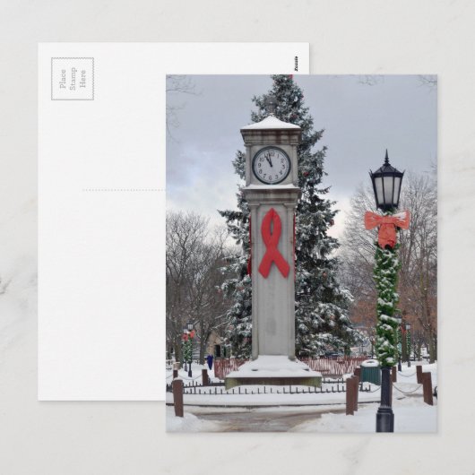 Kerstklok Waterbury, Connecticut Feestdagenkaart (Voorkant / Achterkant)