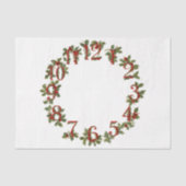 Kerstklok Wijzerplaat Tissuepapier (Voorkant)