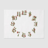 Kerstklok Wijzerplaat Tissuepapier (Voorkant)