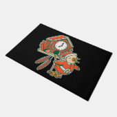 Kerstklok, zwarte bosvogel Kerstmis Deurmat (Schuin)