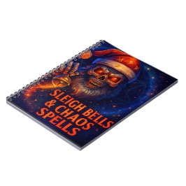 Kerstklokjes & Chaos Spreuken Kerstmetaalprint Notitieboek