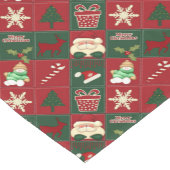 kerstklokken - 14x72 KATOENTABEL RUNNER Korte Tafelloper (Hoek)