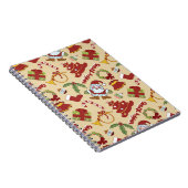 kerstklokken, boom- en kerstmannetjes notitieboek (Rechterzijde)