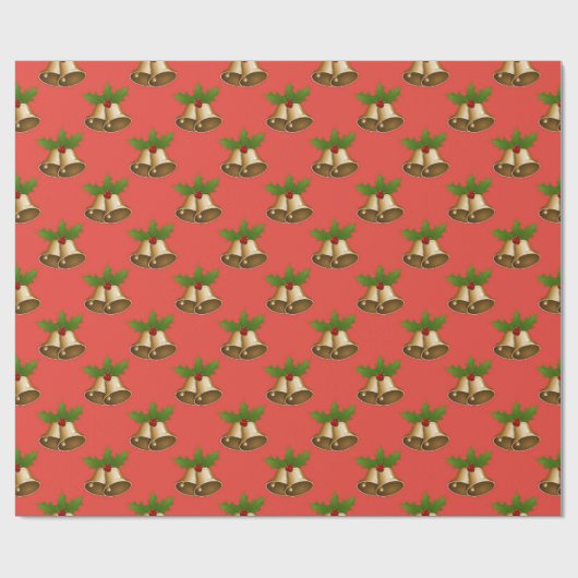 "Kerstklokken" Cadeaupapier (Vlak)