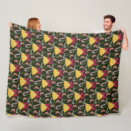 KERSTKLOKKEN CANDYCANES & COOKIES FLEECE DEKEN