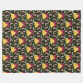 KERSTKLOKKEN CANDYCANES & COOKIES FLEECE DEKEN (Voorkant (Horizontaal))