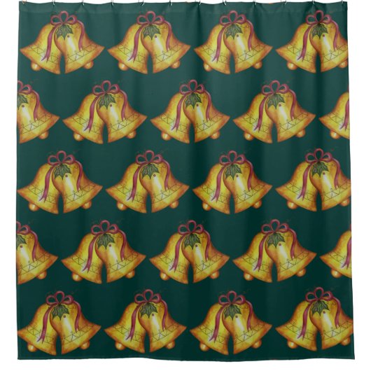 Kerstklokken douchegordijn (Voorkant)