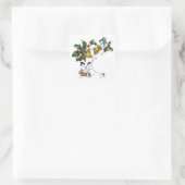 Kerstklokken en Holly Vierkante Sticker (Tas)