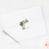 Kerstklokken en Holly Vierkante Sticker (Envelop)
