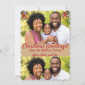 Kerstklokken Flat Vakantie Fotokaart Feestdagenkaart (Achterkant)