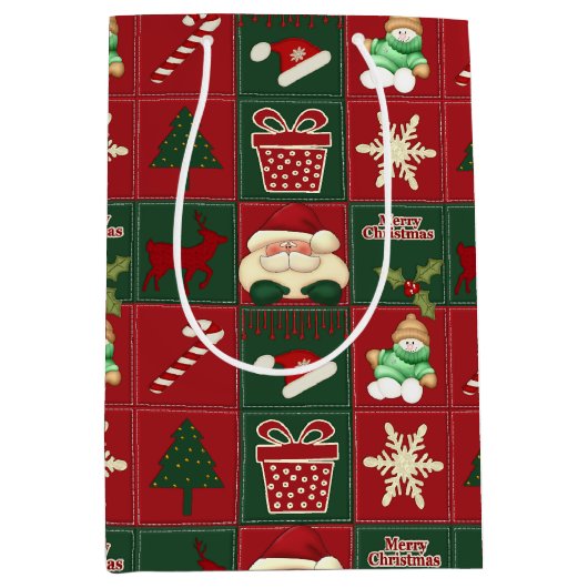 kerstklokken - GIFT BAG m Medium Cadeauzakje (Voorkant)