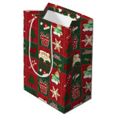 kerstklokken - GIFT BAG m Medium Cadeauzakje (Achterkant Gekanteld)