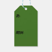 Kerstklokken Groen Custom Cadeautags Cadeaulabel (Achterkant)