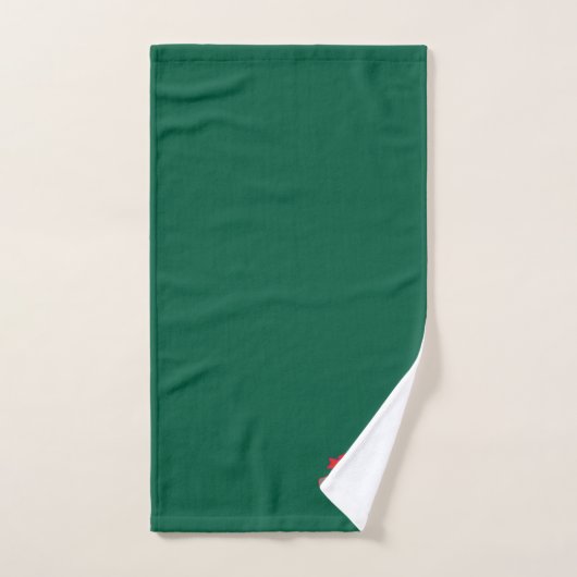 Kerstklokken groen regenboog bad handdoek (Handdoek)