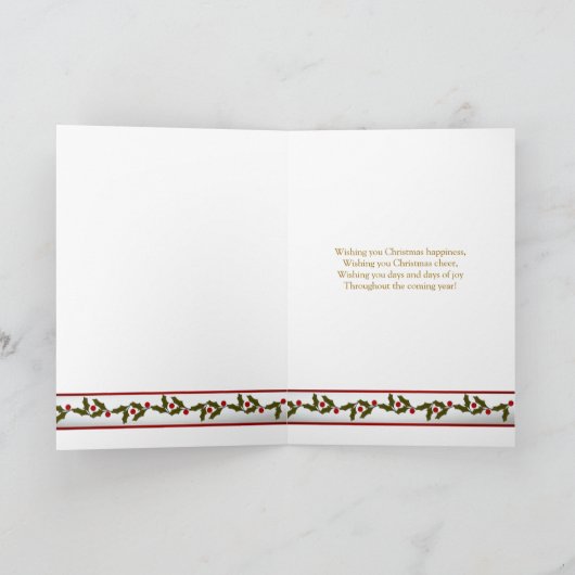 Kerstklokken, hulst en kaarsen Buurman Kaart (Binnen)