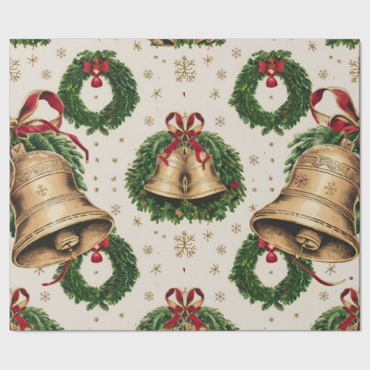 Kerstklokken Inpakpapier (Zoom)