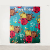 Kerstklokken Kerstvakantie Achtergrond Wandkleed (Voorkant)