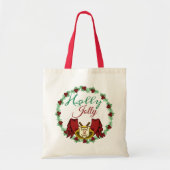 Kerstklokken krans Holly Jolly Tote Bag (Voorkant)