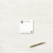 Kerstklokken krans Waterverven bloemenboeket Post-it® Notes (Op bureau)