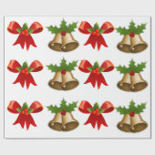 Kerstklokken & lint inpakpapier (Vlak)
