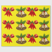 Kerstklokken & lint inpakpapier (Vlak)