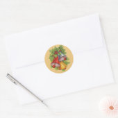 Kerstklokken op goud ronde sticker (Envelop)