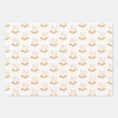 Kerstklokken op groen, zwart en wit inpakpapier vel (Voorkant 3)