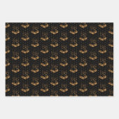 Kerstklokken op groen, zwart en wit inpakpapier vel (Voorkant 2)