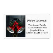 Kerstklokken op het etiket van de deur (Voorkant)