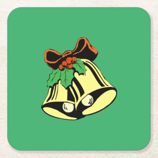 Kerstklokken Papier Onderzetter (Voorkant)