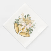 Kerstklokken papieren servet (Hoek)