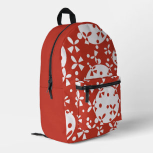 Kerstklokken patroon - Rood Wit Naadloos Decor Bedrukte Rugzak