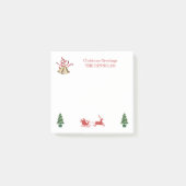kerstklokken, rendieren, bomen post-it® notes (Voorkant)