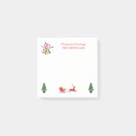 kerstklokken, rendieren, bomen post-it® notes