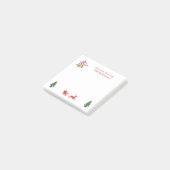 kerstklokken, rendieren, bomen post-it® notes (Schuin)