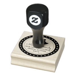 Kerstklokken Ronde retouradres Rubberstempel