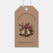 Kerstklokken Voedsel Gift Custom Naam Cadeaulabel (Voorkant)