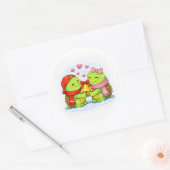 Kerstklokken Vreugde Ronde Sticker (Envelop)
