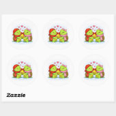Kerstklokken Vreugde Ronde Sticker (Vel)