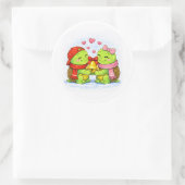 Kerstklokken Vreugde Ronde Sticker (Tas)