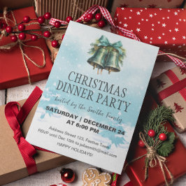 Kerstklokken winter achtergrond kaart