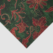 kerstklvet, rood en groen tissuepapier (Detail)