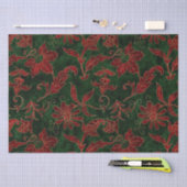 kerstklvet, rood en groen tissuepapier (Craft)