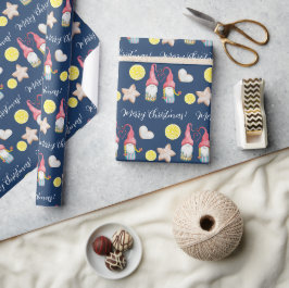 kerstknomes in Love Waterverf handbeschilderd Cadeaupapier