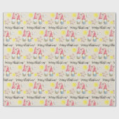 kerstknomes in Love Waterverf handbeschilderd Cadeaupapier (Vlak)